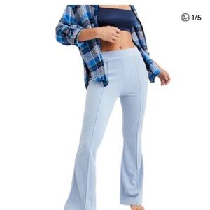 Aerie Groove-On Velour High Waisted Flare Pant S